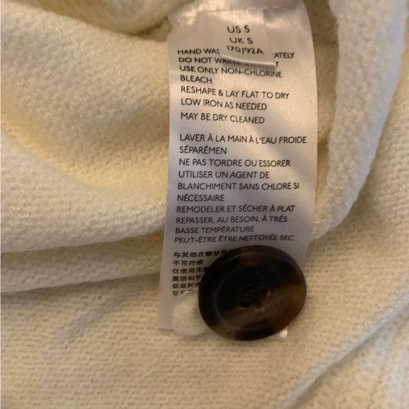 Anthropologie Sweater cream Ivory buttons oversize minimalist - Picture 10 of 10